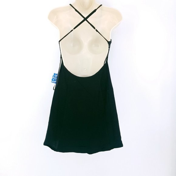 NWT Free People Sweet Talker Black Slip Dress S - Picture 7 of 11